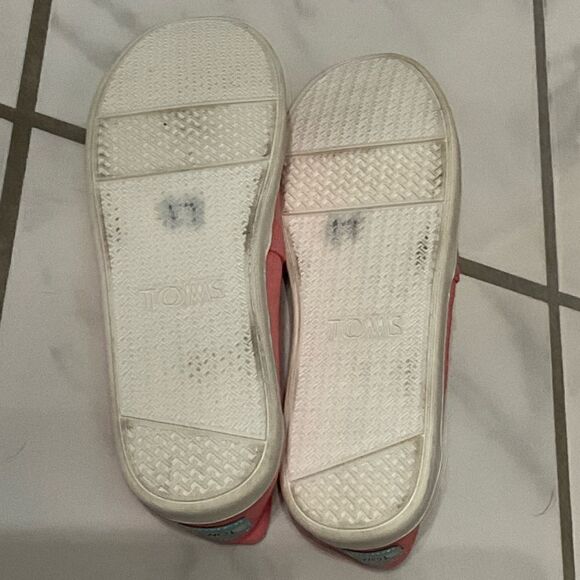 Toms Pink Bubble Gum Canvas Belmont Alpargata Slip On Shoes Youth 5 NWOB - Picture 8 of 8